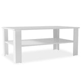 Table basse bois d'ingénierie 100x59x42 cm blanc