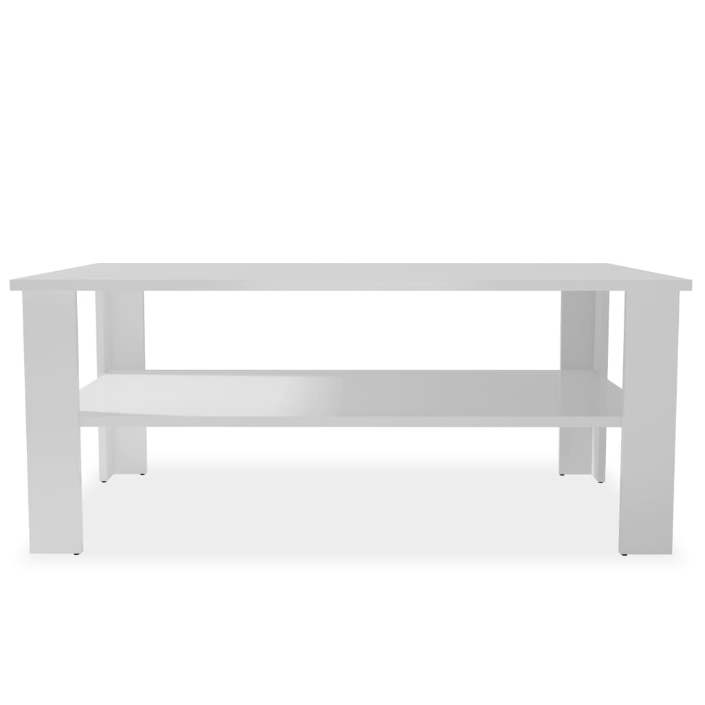 Table basse bois d'ingénierie 100x59x42 cm blanc