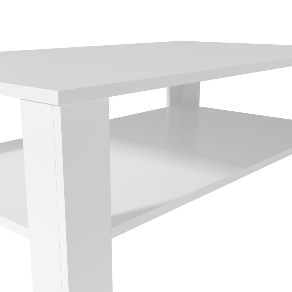 Table basse bois d'ingénierie 100x59x42 cm blanc