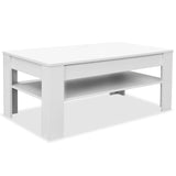 Table basse bois d'ingénierie 110x65x48 cm Blanc