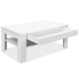 Table basse bois d'ingénierie 110x65x48 cm Blanc