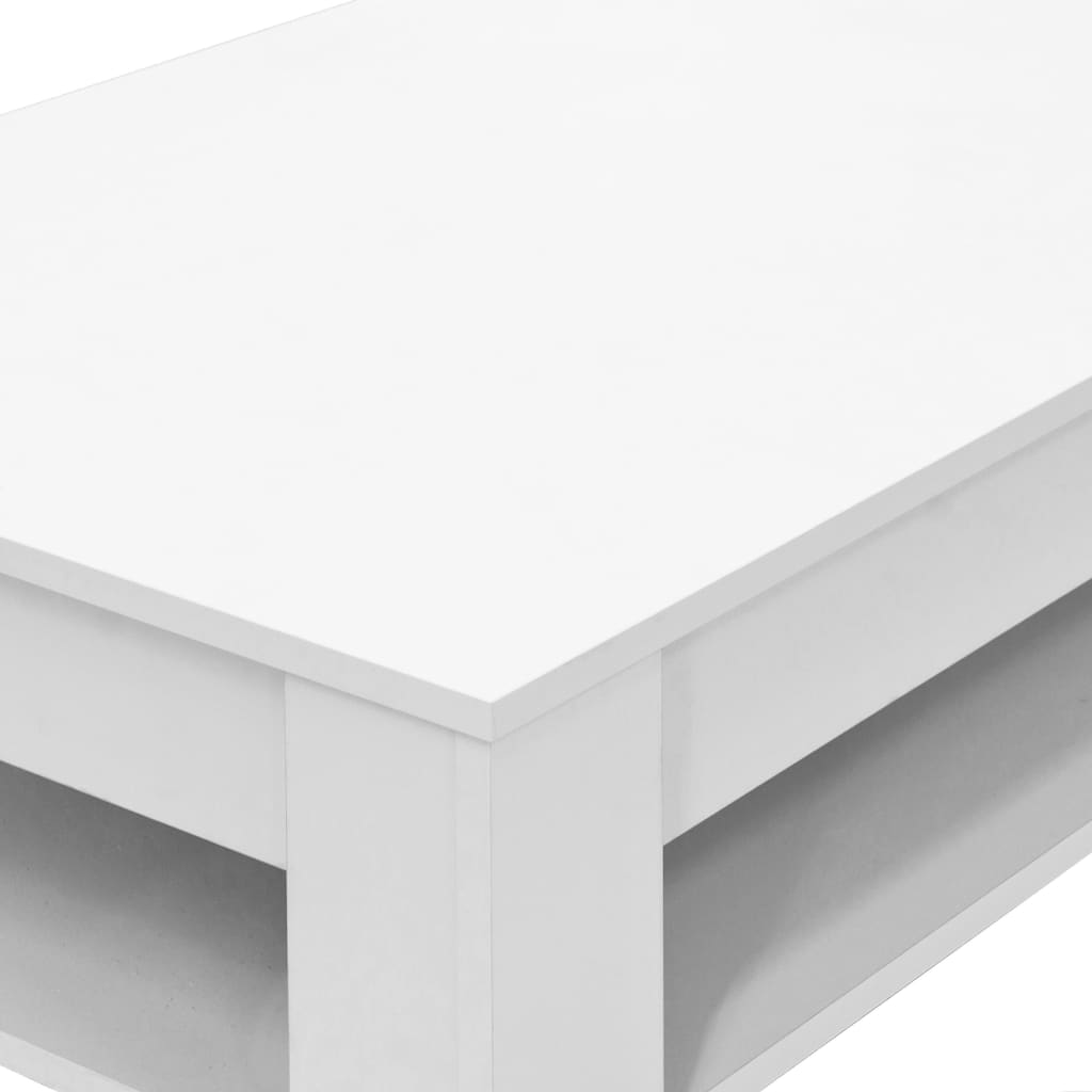 Table basse bois d'ingénierie 110x65x48 cm Blanc