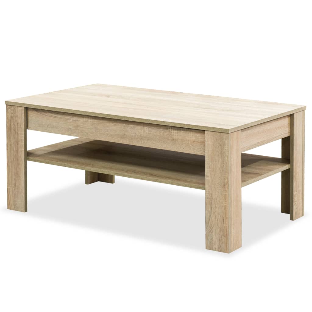 Table basse bois d'ingénierie 110x65x48 cm Chêne