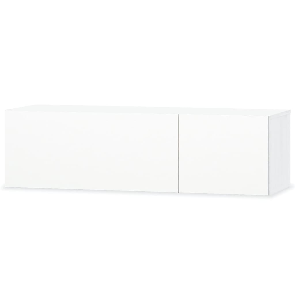 Meuble TV bois d’ingénierie 120x40x34 cm blanc brillant