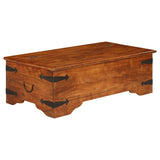 Table basse Bois d'acacia solide avec finition miel 110x55x35cm