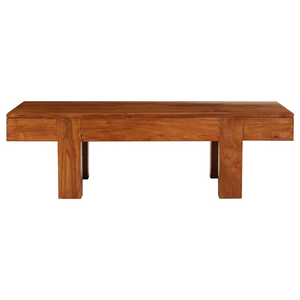 Table basse Bois d'acacia solide avec finition miel 100x50x30cm