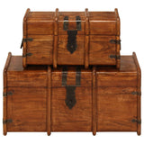 2 pcs storage chest Solid acacia wood and honey finish