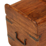 2 pcs storage chest Solid acacia wood and honey finish