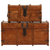 2 pcs storage chest Solid acacia wood and honey finish