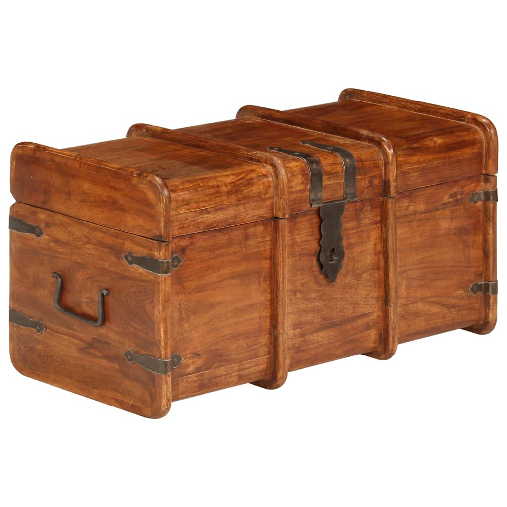 2 pcs storage chest Solid acacia wood and honey finish