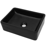 Lavabo Céramique Rectangulaire Noir 41 x 30 x 12 cm