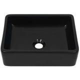 Lavabo Céramique Rectangulaire Noir 41 x 30 x 12 cm