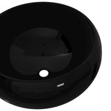 Lavabo rond Céramique Noir 40 x 15 cm