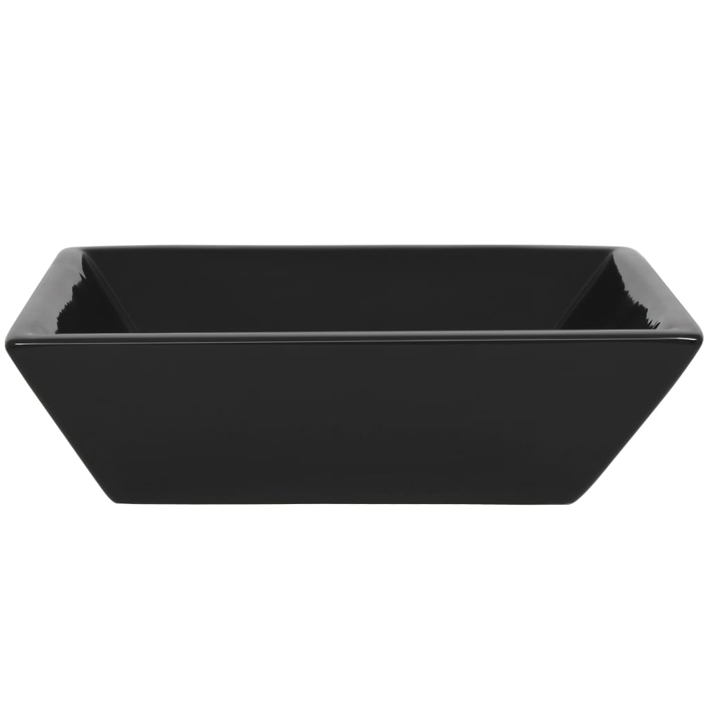 Lavabo Céramique carré Noir 41,5 x 41,5 x 12 cm