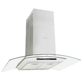 Island hood with LCD touch screen and sensor 90 cm 756 m³/h LED