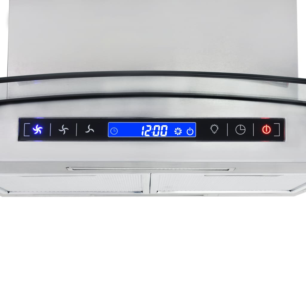 Island hood with LCD touch screen and sensor 90 cm 756 m³/h LED