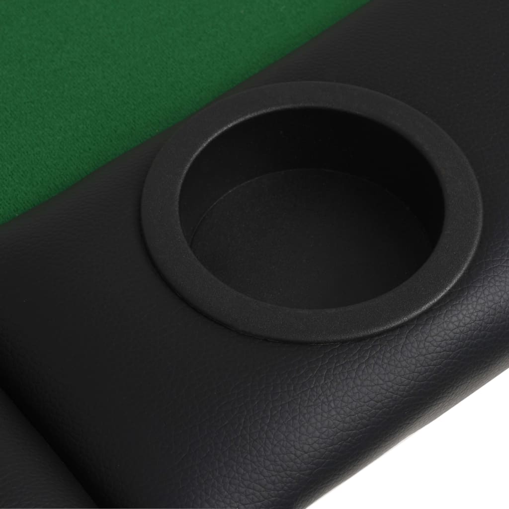 Table de poker pliable pour 9 joueurs 3 plis Ovale Vert