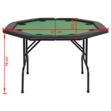 Table de poker pliable pour 8 joueurs 2 plis Octogonale Vert