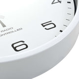 Horloge murale radioguidée avec mouvement à quartz 31 cm Blanc