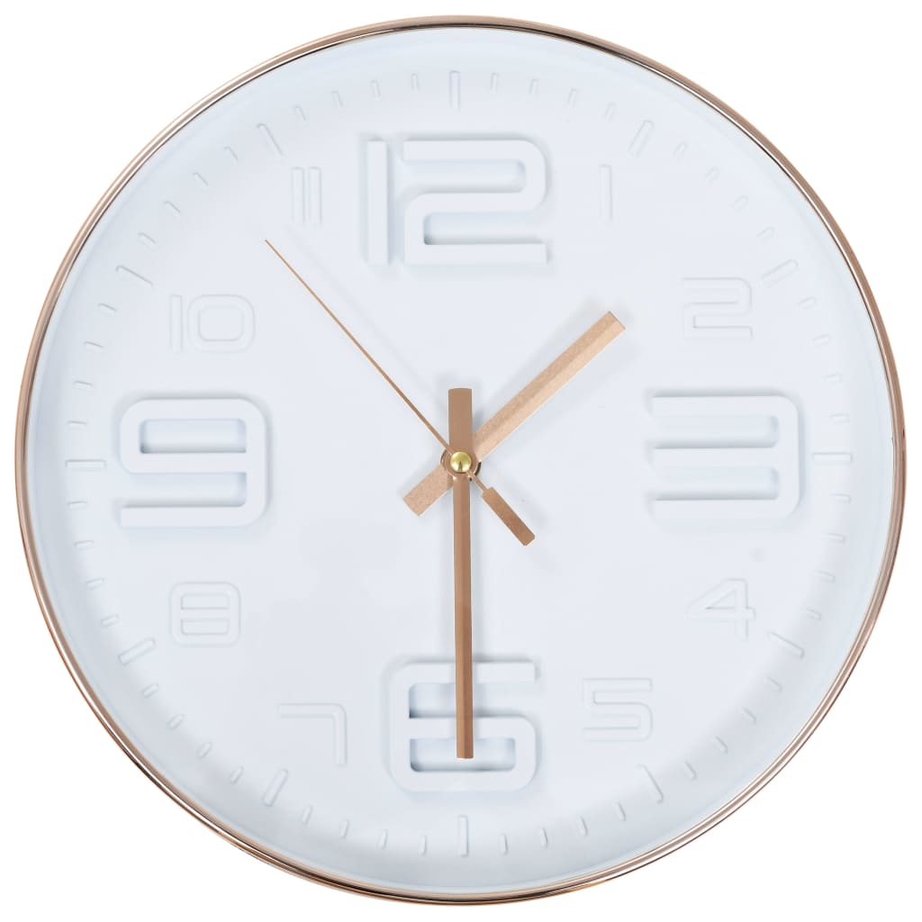 Horloge murale avec aspect de cuivre 30,5 cm