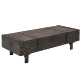 Table basse contreplaqué style vintage 120x55x35 cm