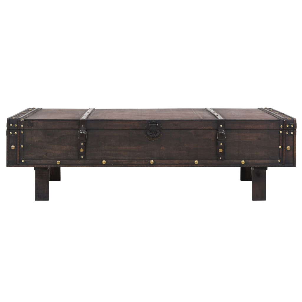 Table basse contreplaqué style vintage 120x55x35 cm