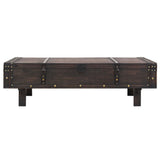 Table basse contreplaqué style vintage 120x55x35 cm