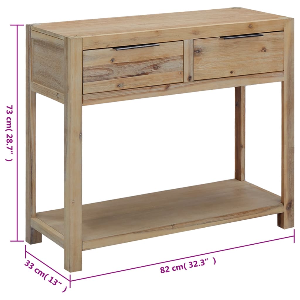 Konsolentisch 82x33x73 cm Massives Akazienholz