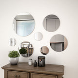 7 pcs Wall Mirror Set Round Glass