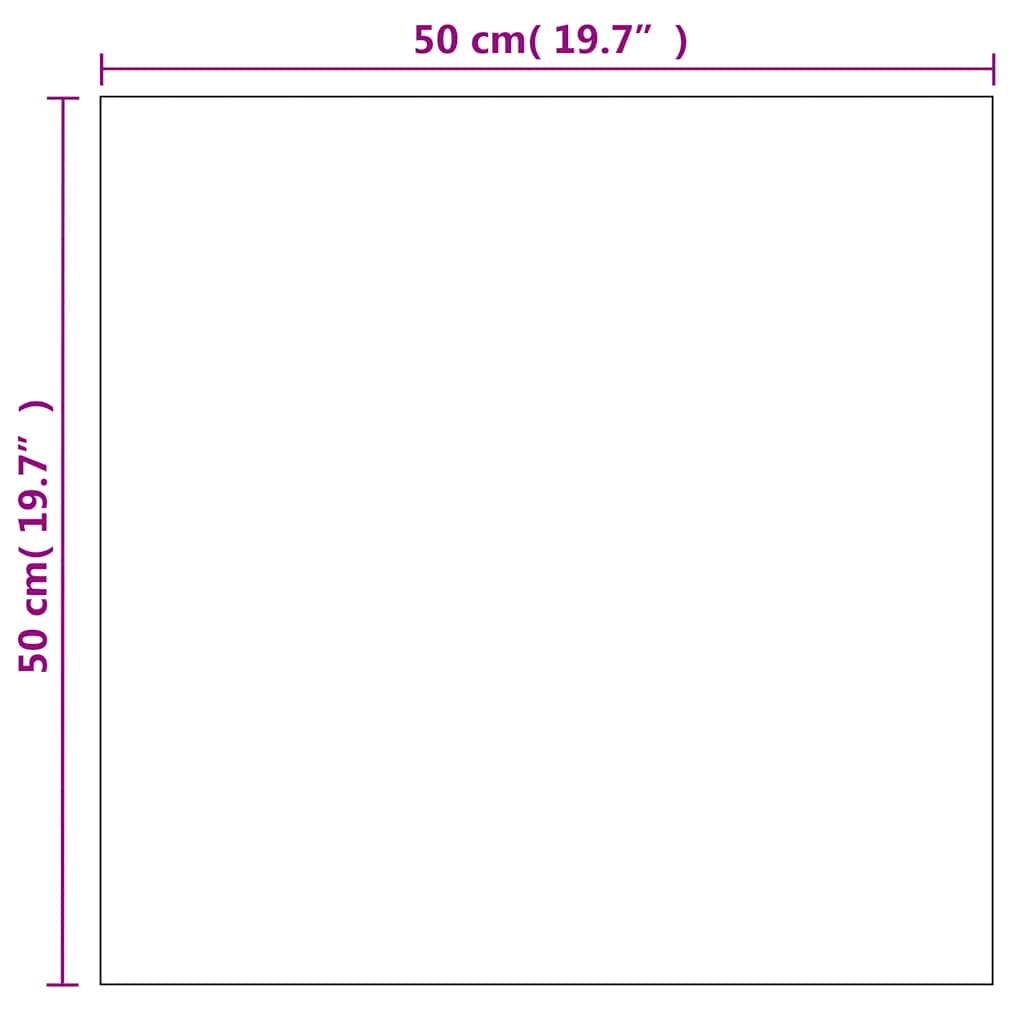 Quadratischer Wandspiegel 50 x 50 cm Glas