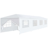 Tonnelle de jardin 3x12 m Blanc