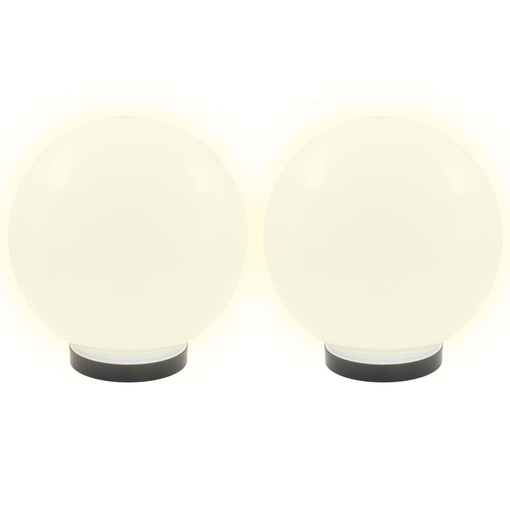 Lampe à LED sous forme de boule 2 pcs Sphérique 25 cm PMMA