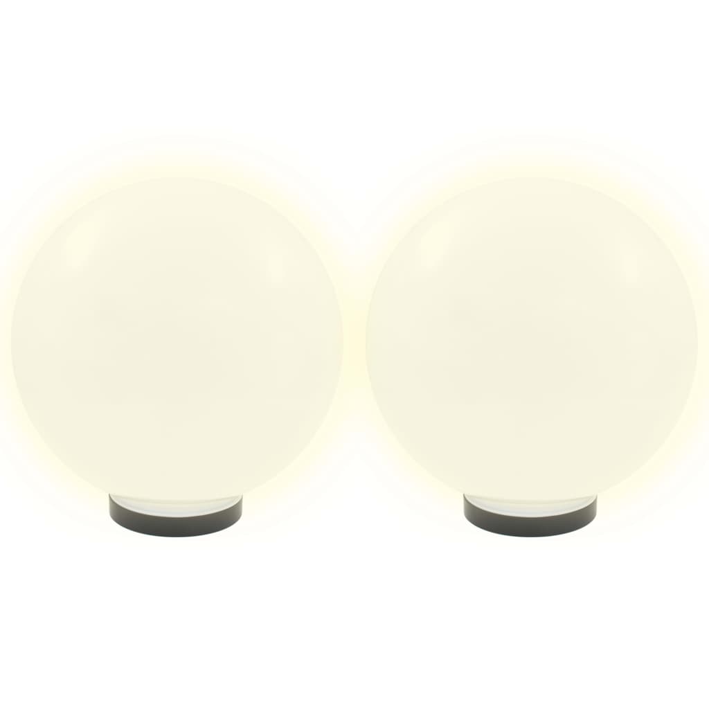 Lampe à LED sous forme de boule 2 pcs Sphérique 30 cm PMMA