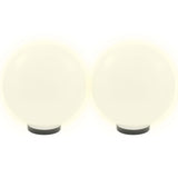 Lampe à LED sous forme de boule 2 pcs Sphérique 30 cm PMMA