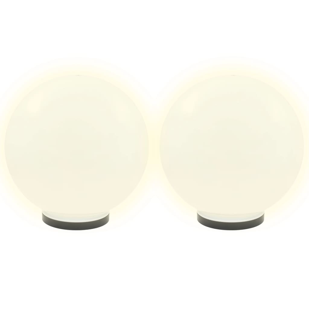 Lampe à LED sous forme de boule 2 pcs Sphérique 40 cm PMMA