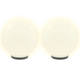 Lampe à LED sous forme de boule 2 pcs Sphérique 40 cm PMMA