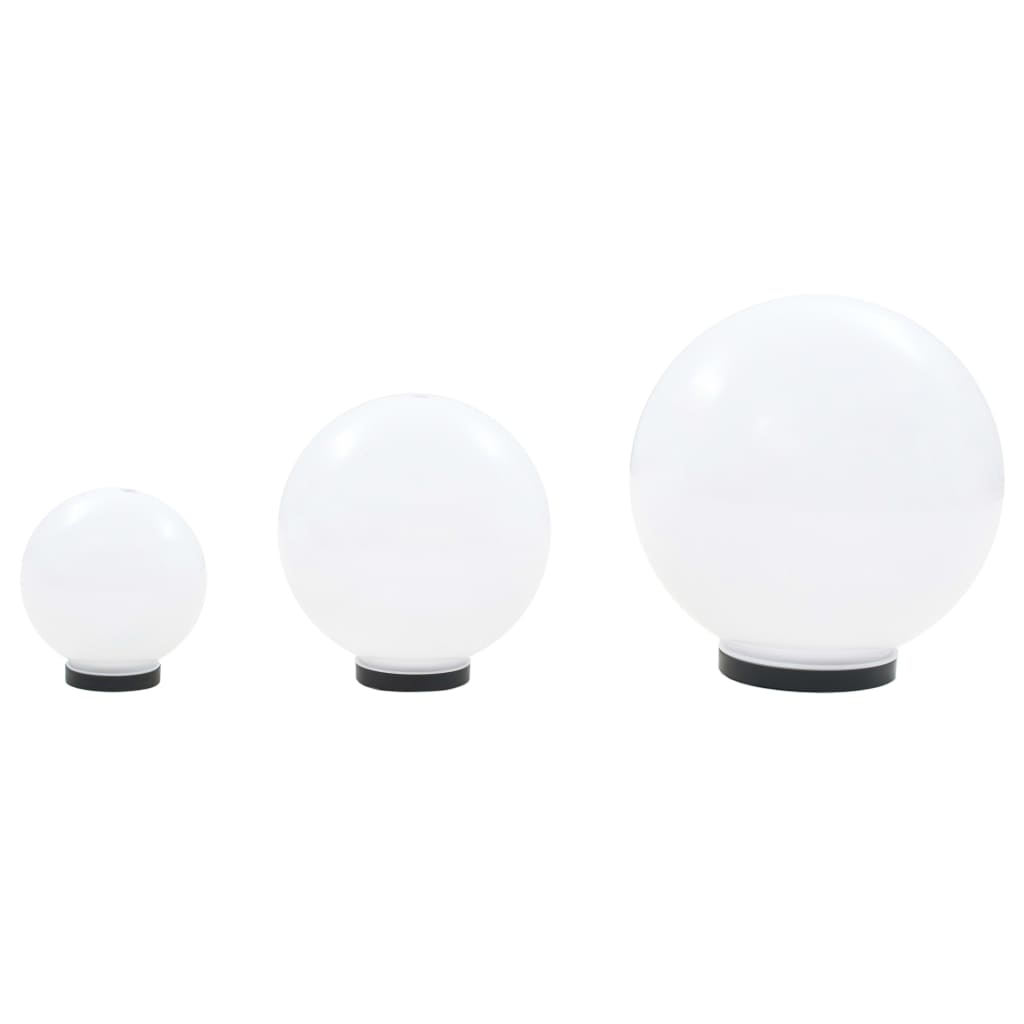 LED-Kugellampen-Set 3-tlg. PMMA kugelförmig 20/30/40 cm