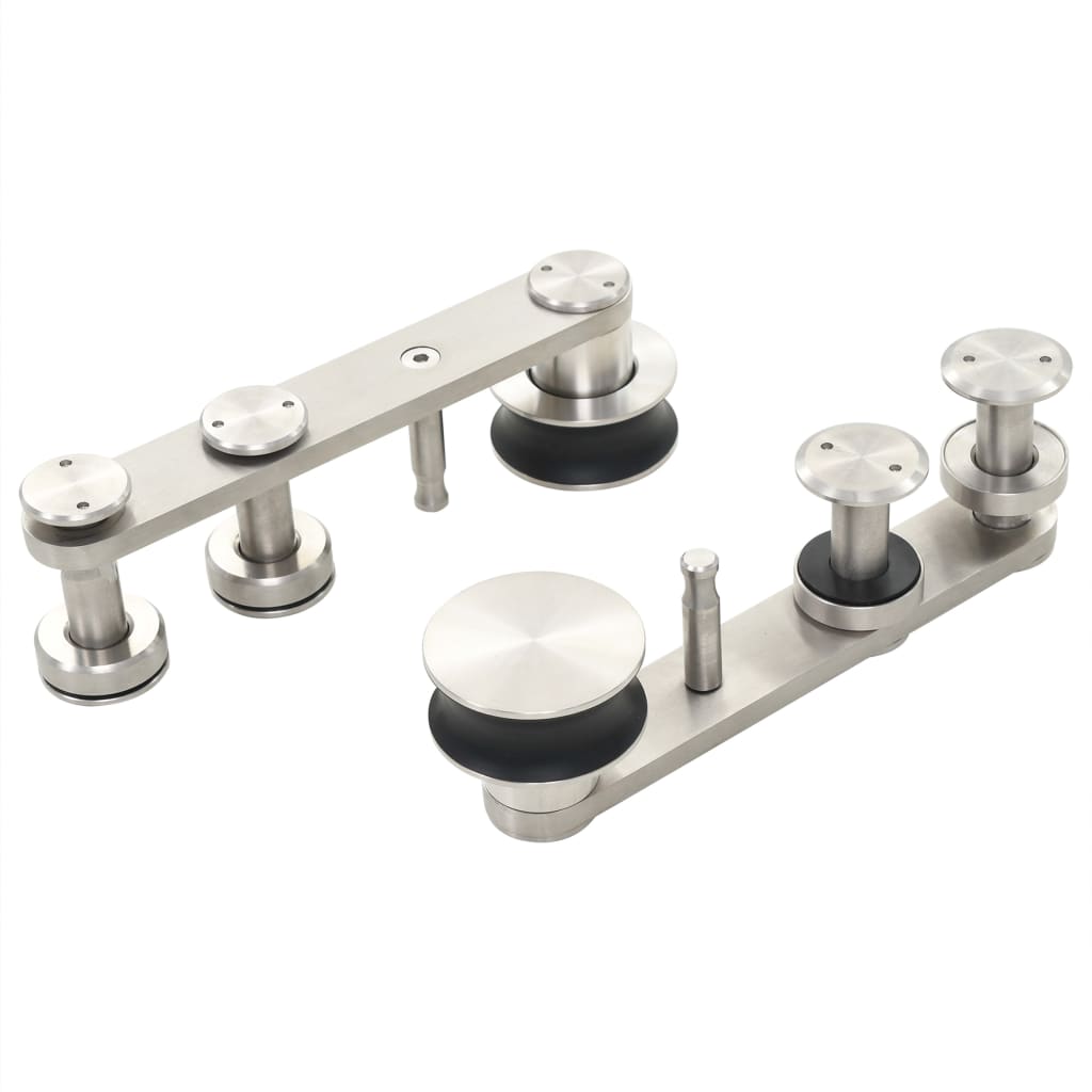 Sliding door fixing kit 183 cm Stainless steel Silver