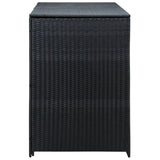 Double trash can shelters Black woven resin 148x80x111 cm