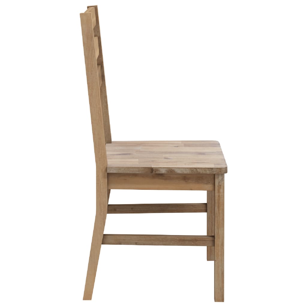 Chaises à manger lot de 2 bois d'acacia solide