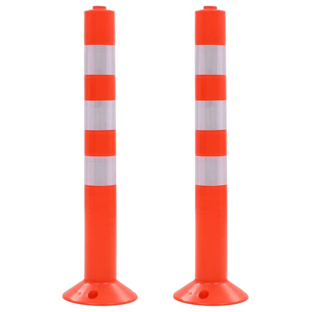 Traffic control bollard 2 pcs Plastic 75 cm