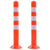 Traffic control bollard 2 pcs Plastic 75 cm