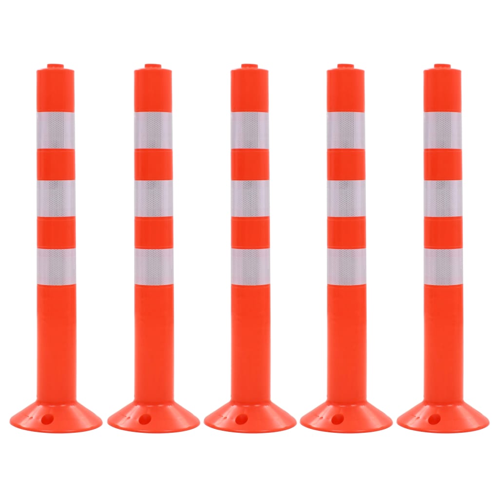 Traffic control bollard 5 pcs Plastic 75 cm