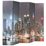 Cloison de séparation pliable 200x170 cm New York la nuit