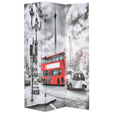 Trennwand 120 x 170 cm Londoner Bus Schwarz und Weiß