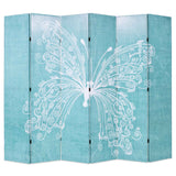 Faltbare Trennwand 228 x 170 cm Butterfly Blue