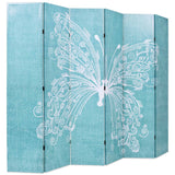 Faltbare Trennwand 228 x 170 cm Butterfly Blue