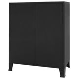 Industrial Style Metal Chest of Drawers 78x40x93 cm Black