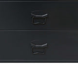 Industrial Style Metal Chest of Drawers 78x40x93 cm Black