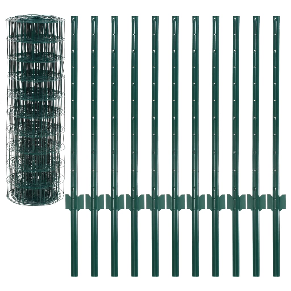 Euro Steel Fence 20x0.8 m Green